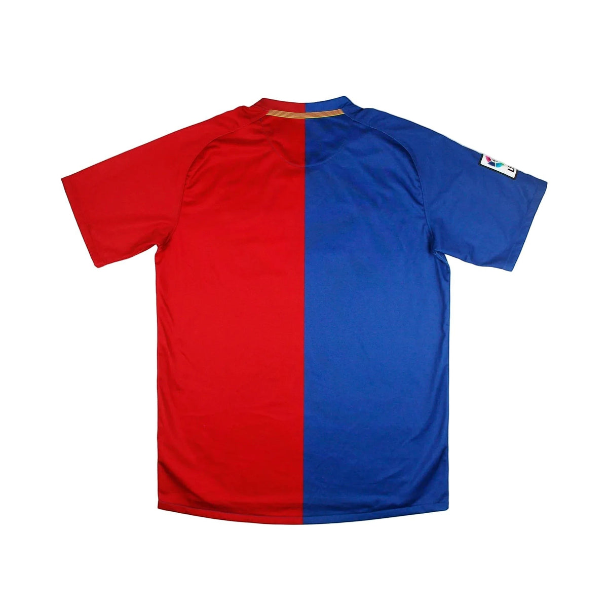 Barcelona Home Kit 08/09 – striped retro football jersey back view