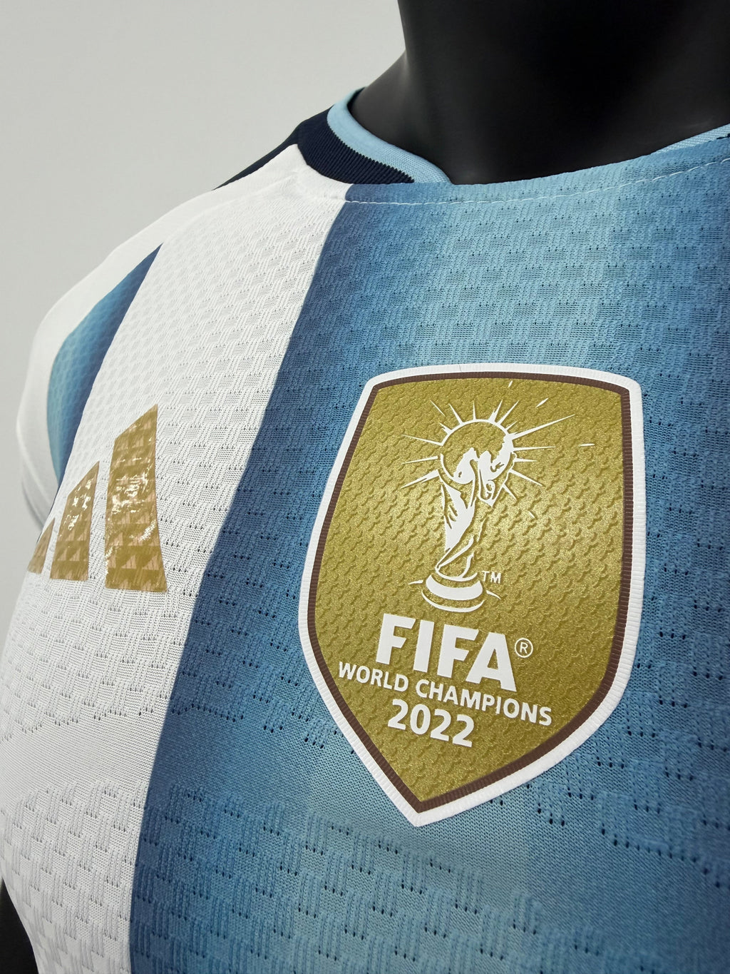 Argentina Home Kit - World Cup 2026 – striped retro football jersey side view