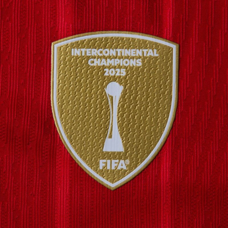 PSG 3rd Kit 2025/26 (Intercontinental Champion) – striped and red and geometric retro football jersey detail view