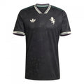 Juventus 3rd Kit 2025/26 – black and geometric retro football jersey front view