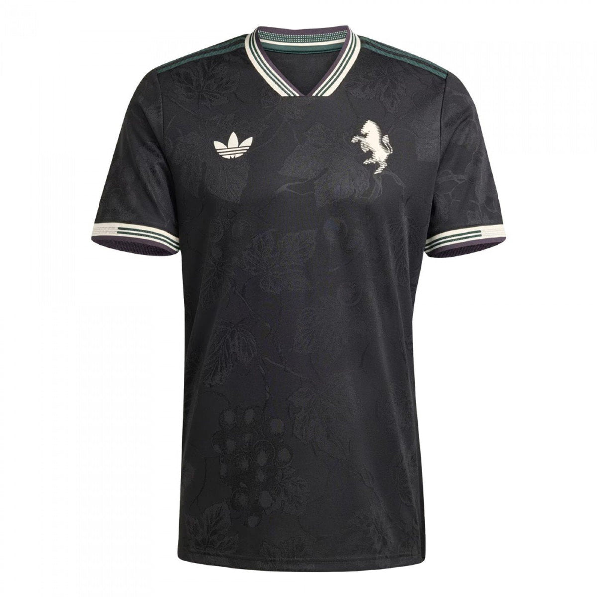 Juventus 3rd Kit 2025/26 – black and geometric retro football jersey front view