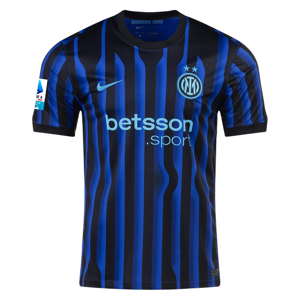 Inter Milan Home Kit 2025/26 (Serie A) – striped retro football jersey front view