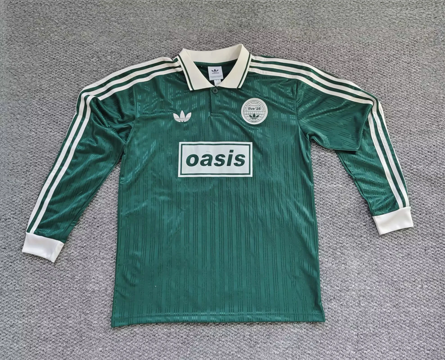 Camiseta Retro Oasis-Inspirada Manga Larga - Green