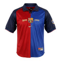 Barcelona Centenary 1999 Home Kit – striped retro football jersey front view