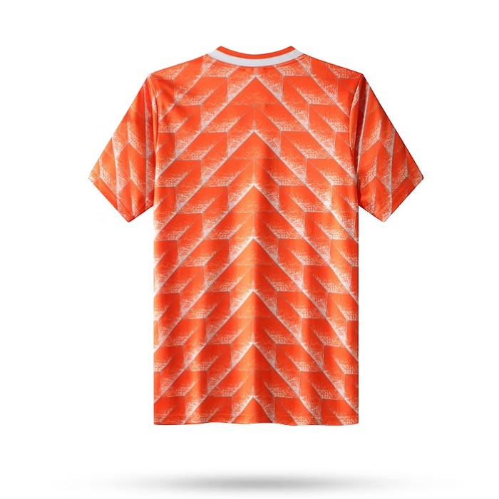 Netherlands Retro Home Kit 1988 – geometric and orange retro football jersey back view