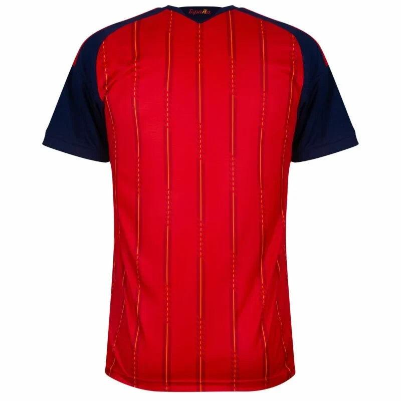 Spain Home Kit - World Cup 2026 – striped retro football jersey back view