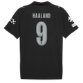 Manchester City Away Kit 25/26 Player Version Haaland - (Champions League) – black retro football jersey front view