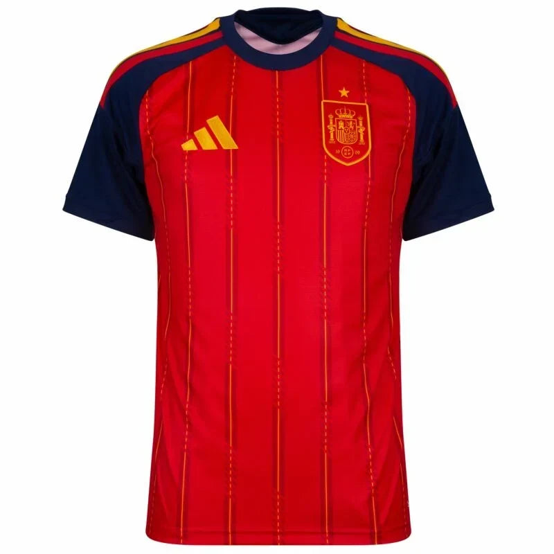 Spain Home Kit - World Cup 2026 – striped retro football jersey front view