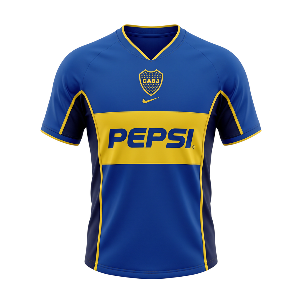 Boca Juniors 2002 Home Jersey Retro