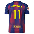 Barcelona Home Kit Raphinha #11 2025/2026 (La Liga) – retro football jersey front view