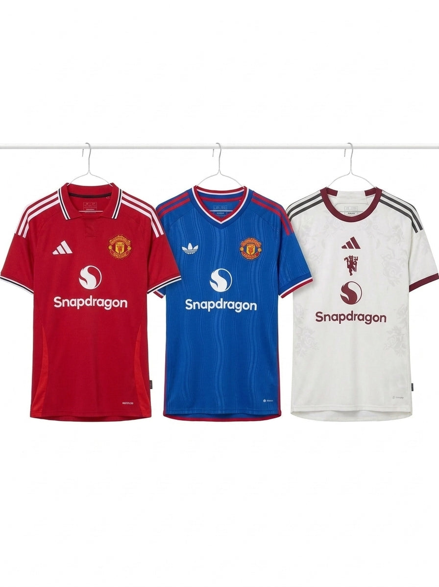 Manchester United 2026/27 Complete Kit – Home, Away & Third Jersey Set