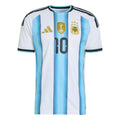 Argentina Lionel Messi #10 Home Kit - 2026 World Cup – striped retro football jersey back view