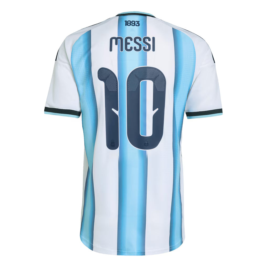 Argentina Lionel Messi #10 Home Kit - 2026 World Cup – striped retro football jersey front view