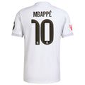 Real Madrid Mbappé Home Kit 2025/26 (La liga) – white retro football jersey front view