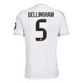 Real Madrid Bellingham Home Kit 2025/26 (La Liga) – white retro football jersey front view