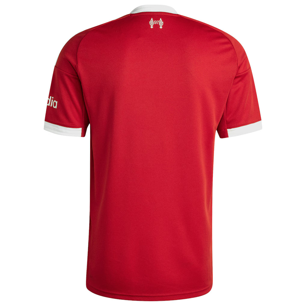 Liverpool Home Jersey - 2025/2026 Season – red retro football jersey back view