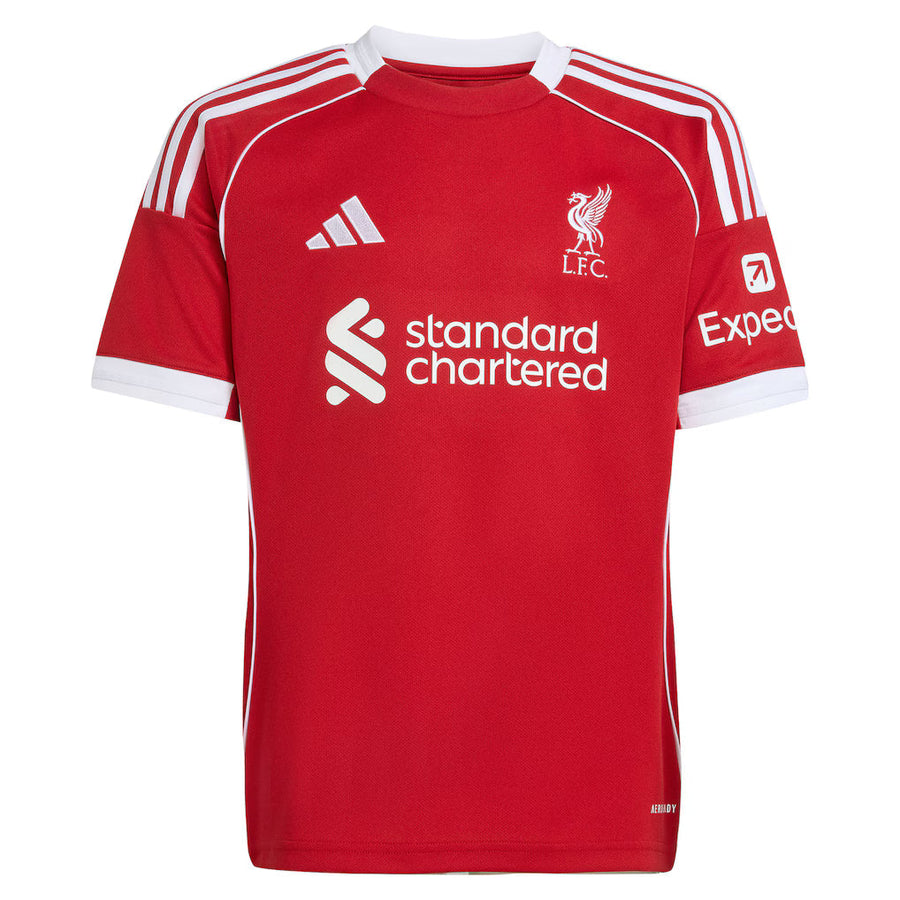 Liverpool Mohamed Salah Home Jersey 2025/26 – red retro football jersey back view