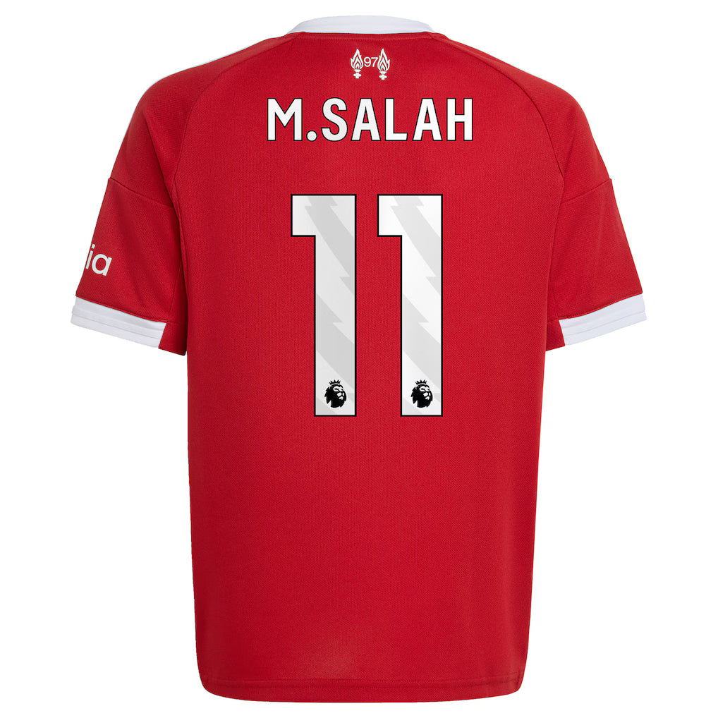 Liverpool Mohamed Salah Home Jersey 2025/26 – red retro football jersey front view