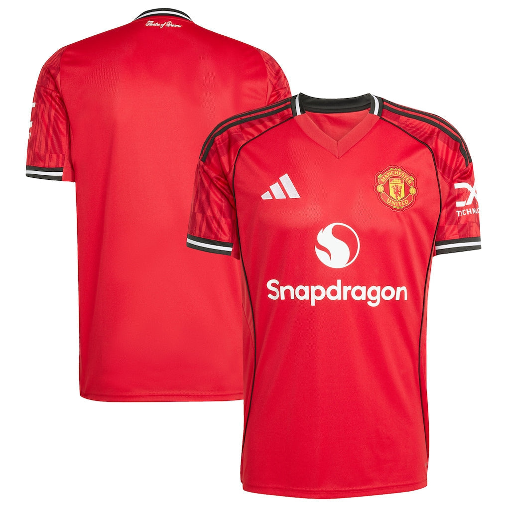 Manchester United Home Jersey - 2025/2026 Season – red retro football jersey detail view