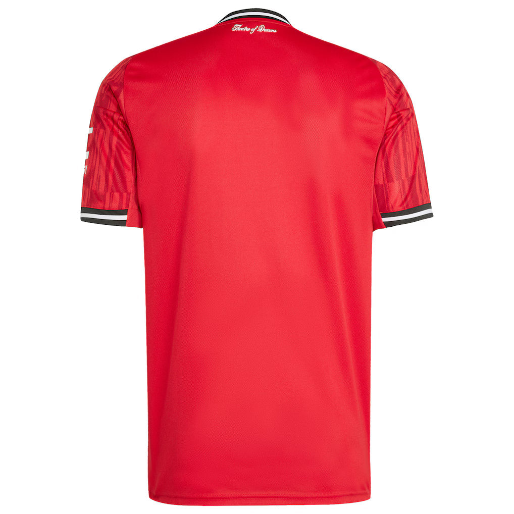 Manchester United Home Jersey - 2025/2026 Season – red retro football jersey back view
