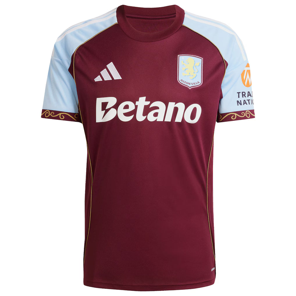 Aston Villa Home Jersey - 2025/2026 Season – red retro football jersey front view