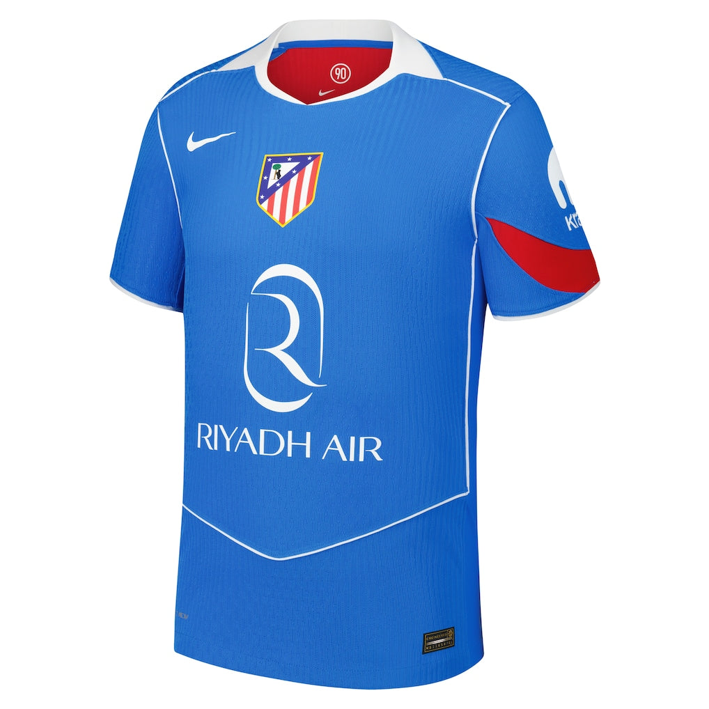 Atlético Madrid Away Jersey - 2025/26 Season – blue retro football jersey front view