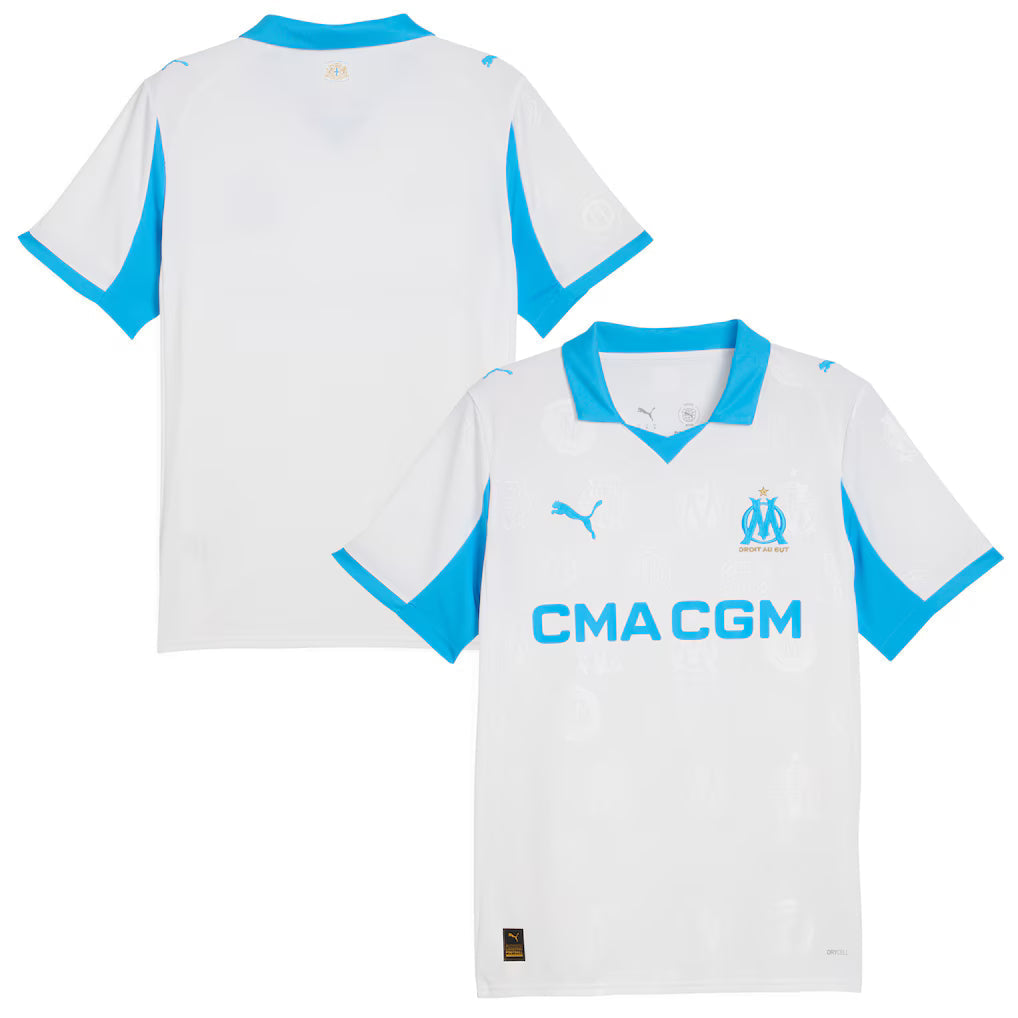 Olympique de Marseille Home Jersey - 2025/2026 Season – retro football jersey detail view