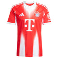 Bayern Munich Home Kit 2025/26 – striped and red retro football jersey front view