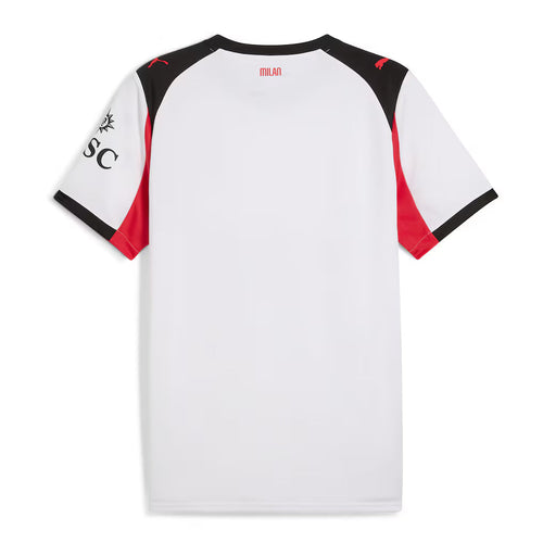 AC Milan Away Jersey 2025/26 Season (Serie A Player version) – white retro football jersey back view