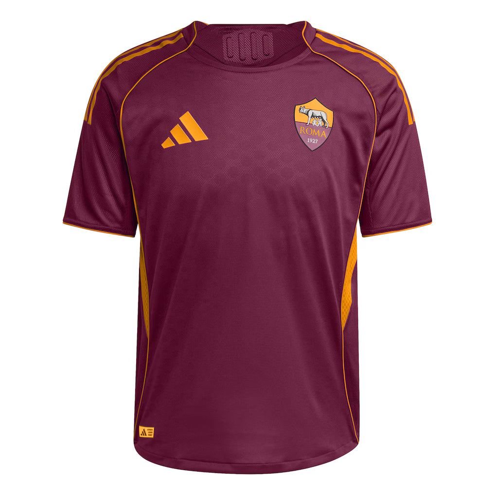 AS Roma Home Jersey 2025/26 Season (Sería A) – red retro football jersey front view