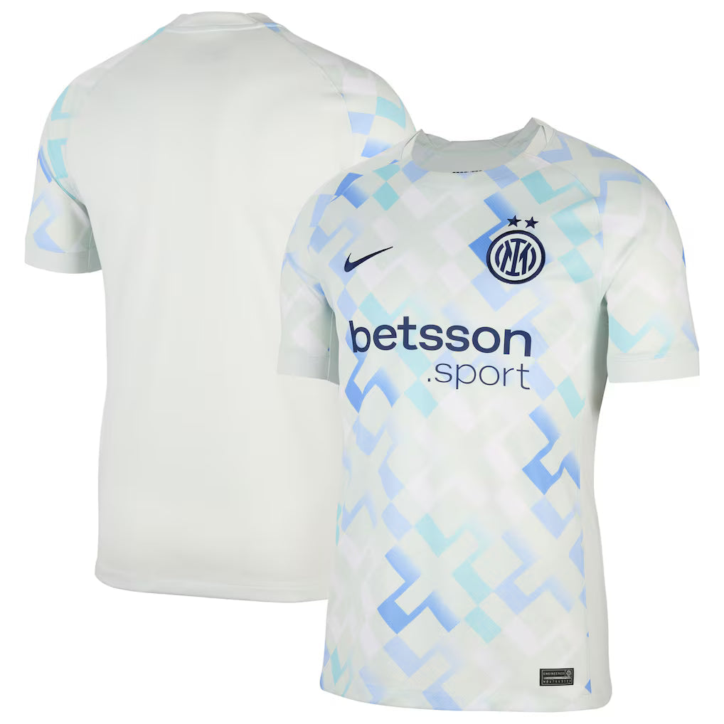 Inter Milan Away Jersey 2025/26 Season – white retro football jersey detail view