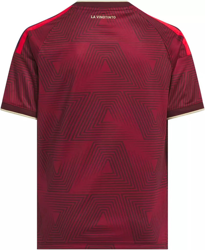 Venezuela National Team Home Jersey 2025/26 – geometric retro football jersey back view