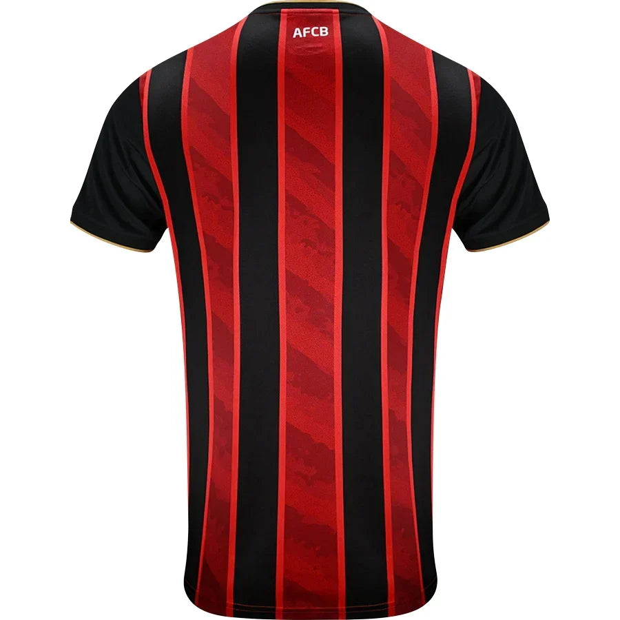 Bournemouth Home Jersey 2025/26 – striped retro football jersey back view