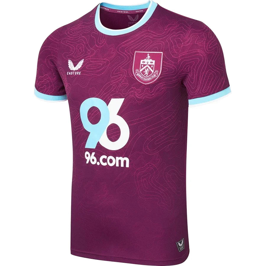 Burnley Home Jersey 2025/26 – red retro football jersey front view