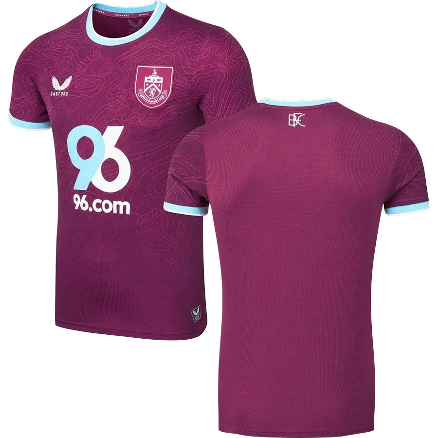 Burnley Home Jersey 2025/26 – red retro football jersey detail view