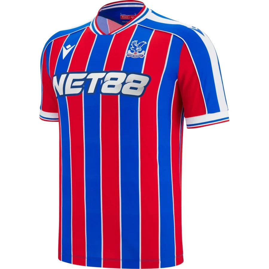 Crystal Palace Home Jersey 2025/26 – striped retro football jersey front view