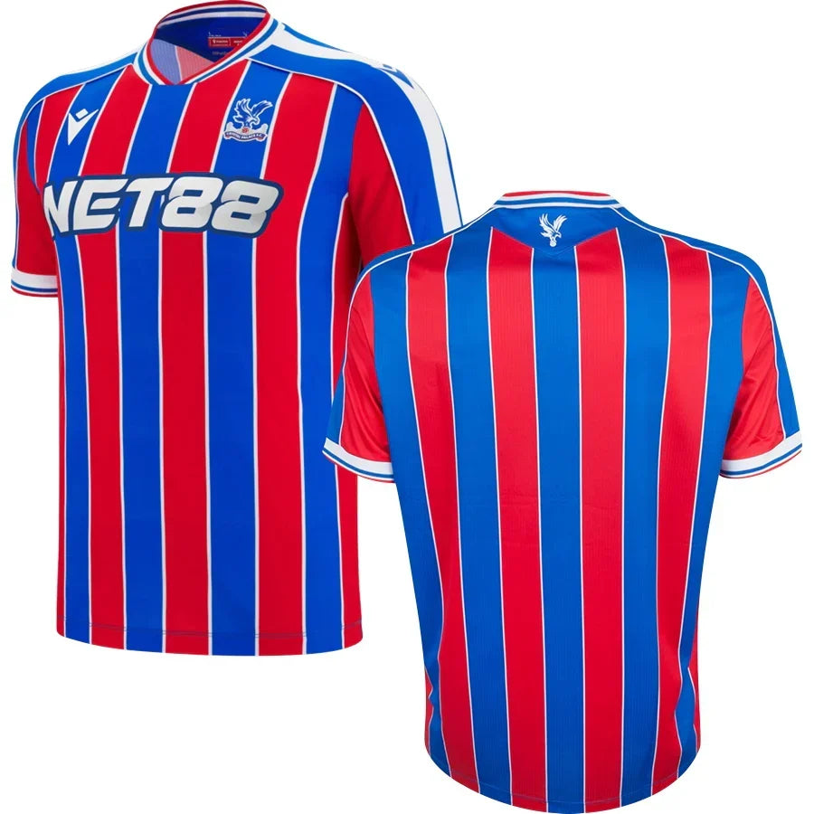 Crystal Palace Home Jersey 2025/26 – striped retro football jersey detail view