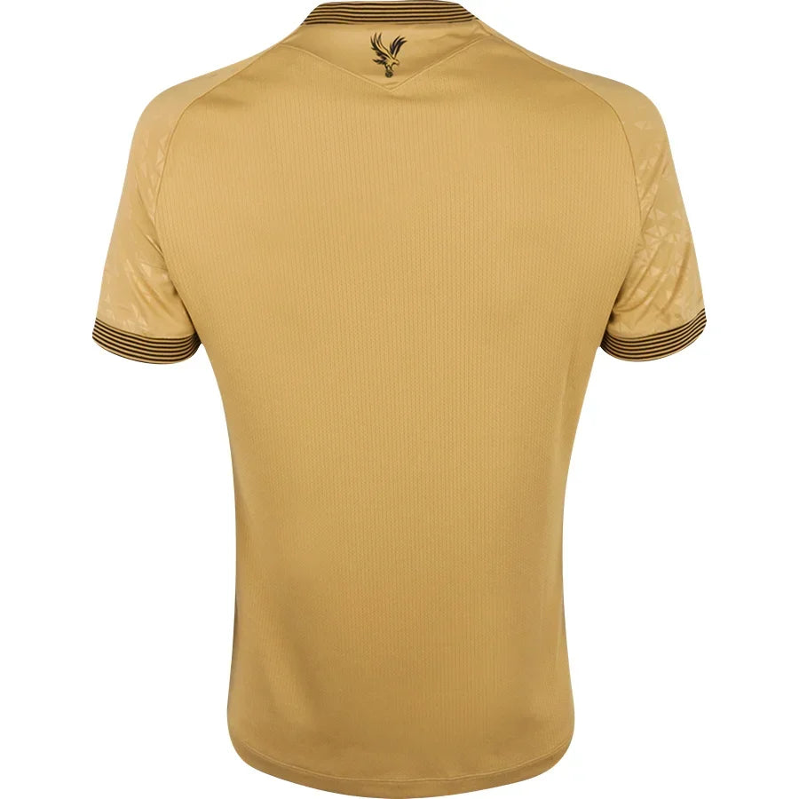Crystal Palace Third Jersey 2025/26 – yellow and gold retro football jersey back view