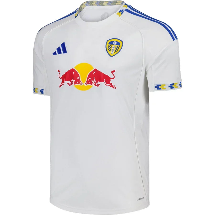 Leeds United Home Jersey 2025/26 – white retro football jersey front view