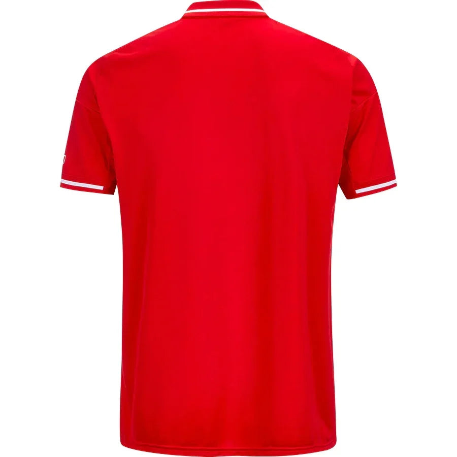 Nottingham Forest Home Jersey 2025/26 – striped and red retro football jersey detail view