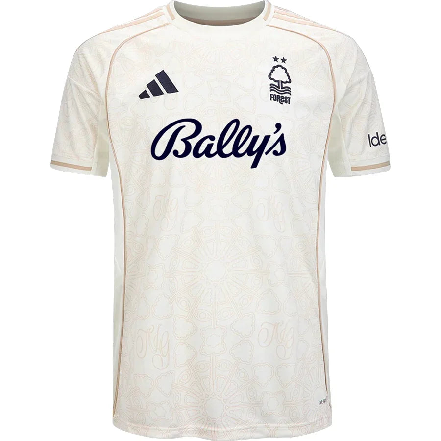 Nottingham Forest Away Jersey 2025/26 – white retro football jersey front view