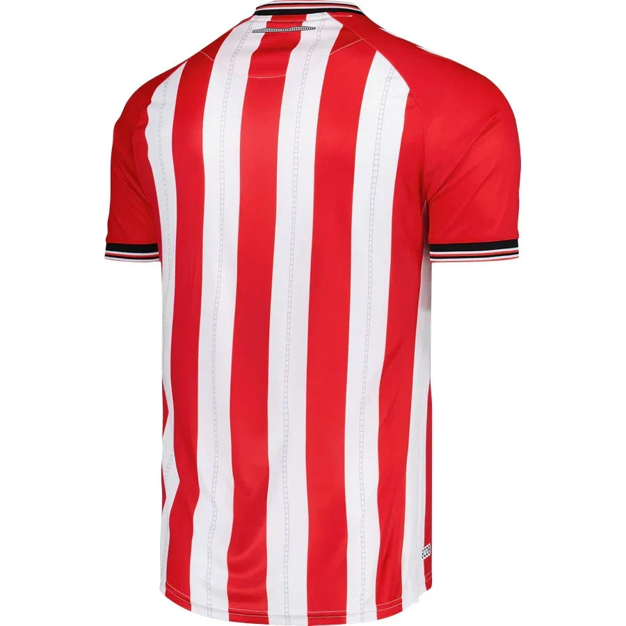 Sunderland Home Jersey 2025/26 – striped retro football jersey back view