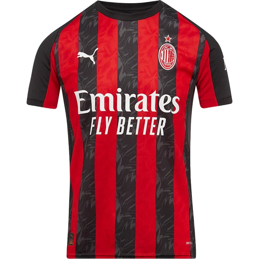AC Milan Home Jersey 2025/26 – striped retro football jersey front view