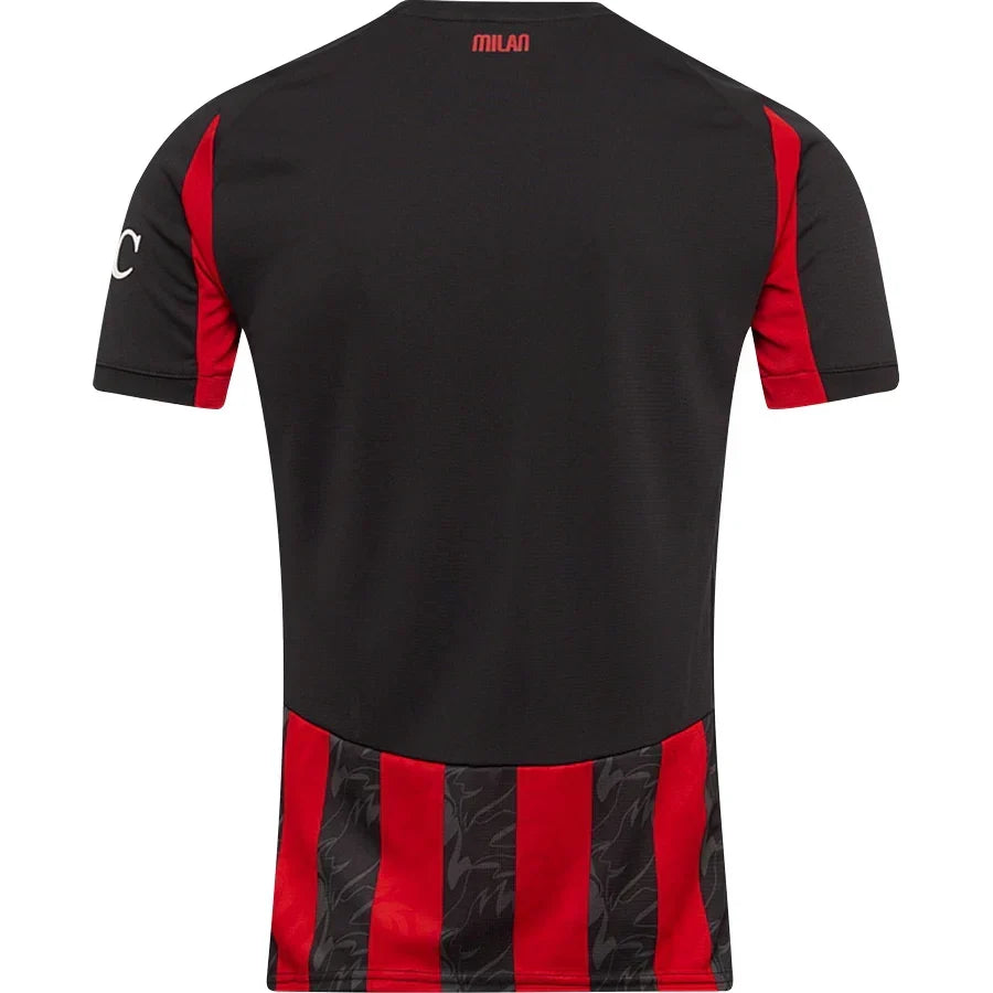 AC Milan Home Jersey 2025/26 – striped retro football jersey back view