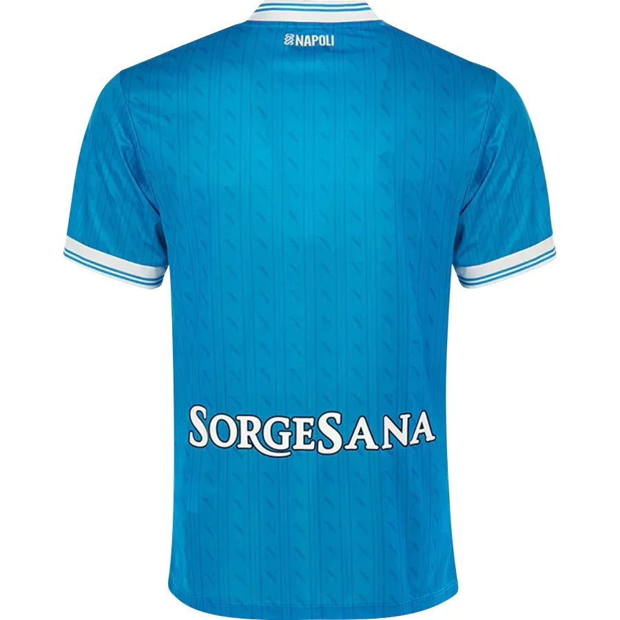 Napoli Home Jersey 2025/26 – blue and geometric retro football jersey back view