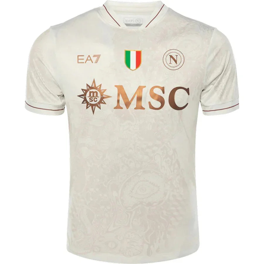 Napoli Away Jersey 2025/26 – white retro football jersey front view