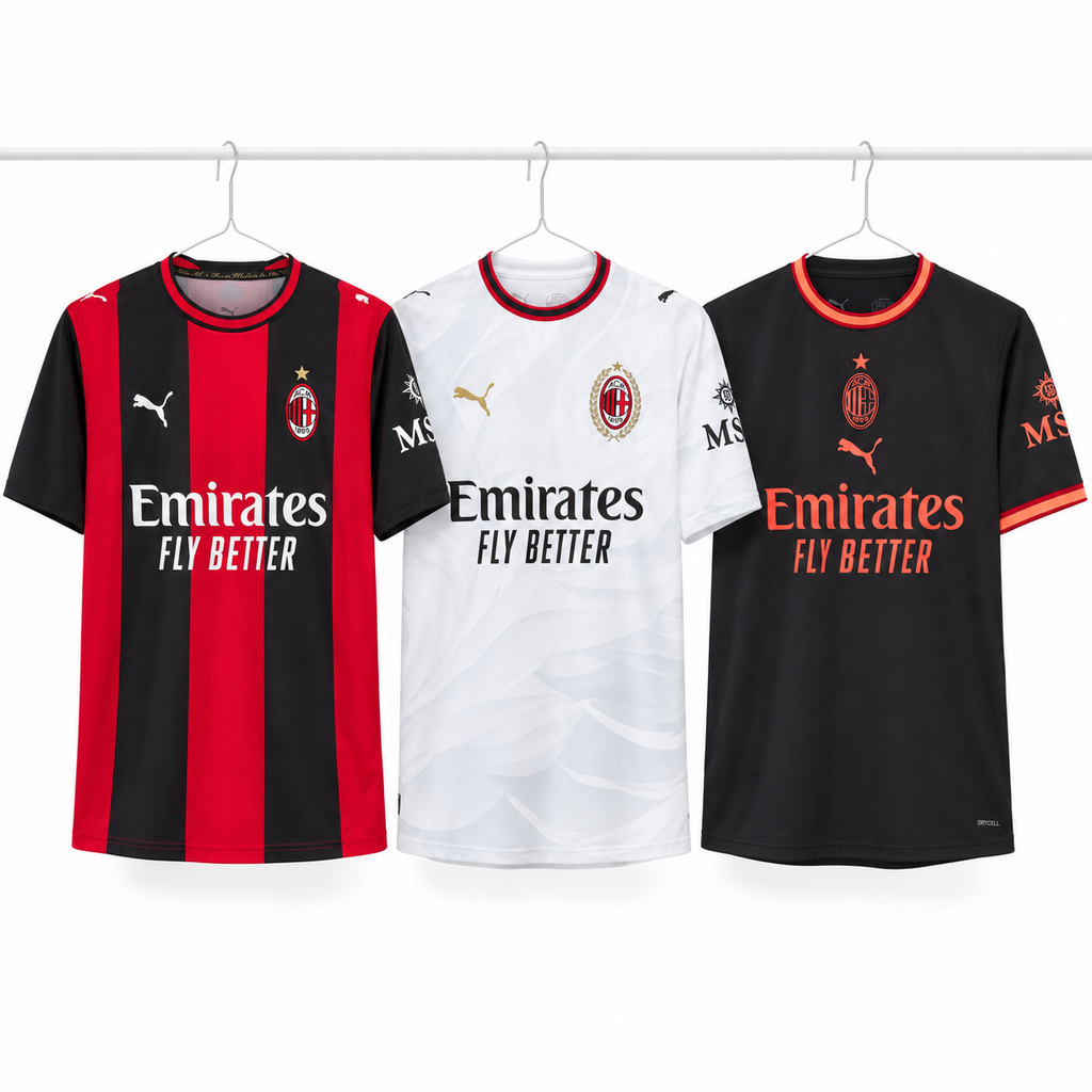 AC Milan 2026/27 Complete Kit – Home, Away & Third Jersey Set