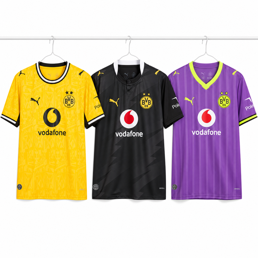Borussia Dortmund 2026/27 Kit Completo – Local, Visitante y Tercera