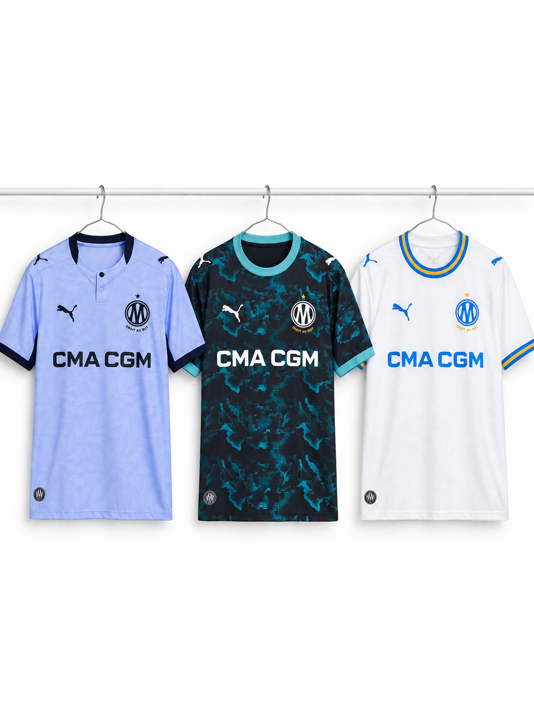 Marseille 2026/27 Complete Kit – Home, Away & Third Jersey Set