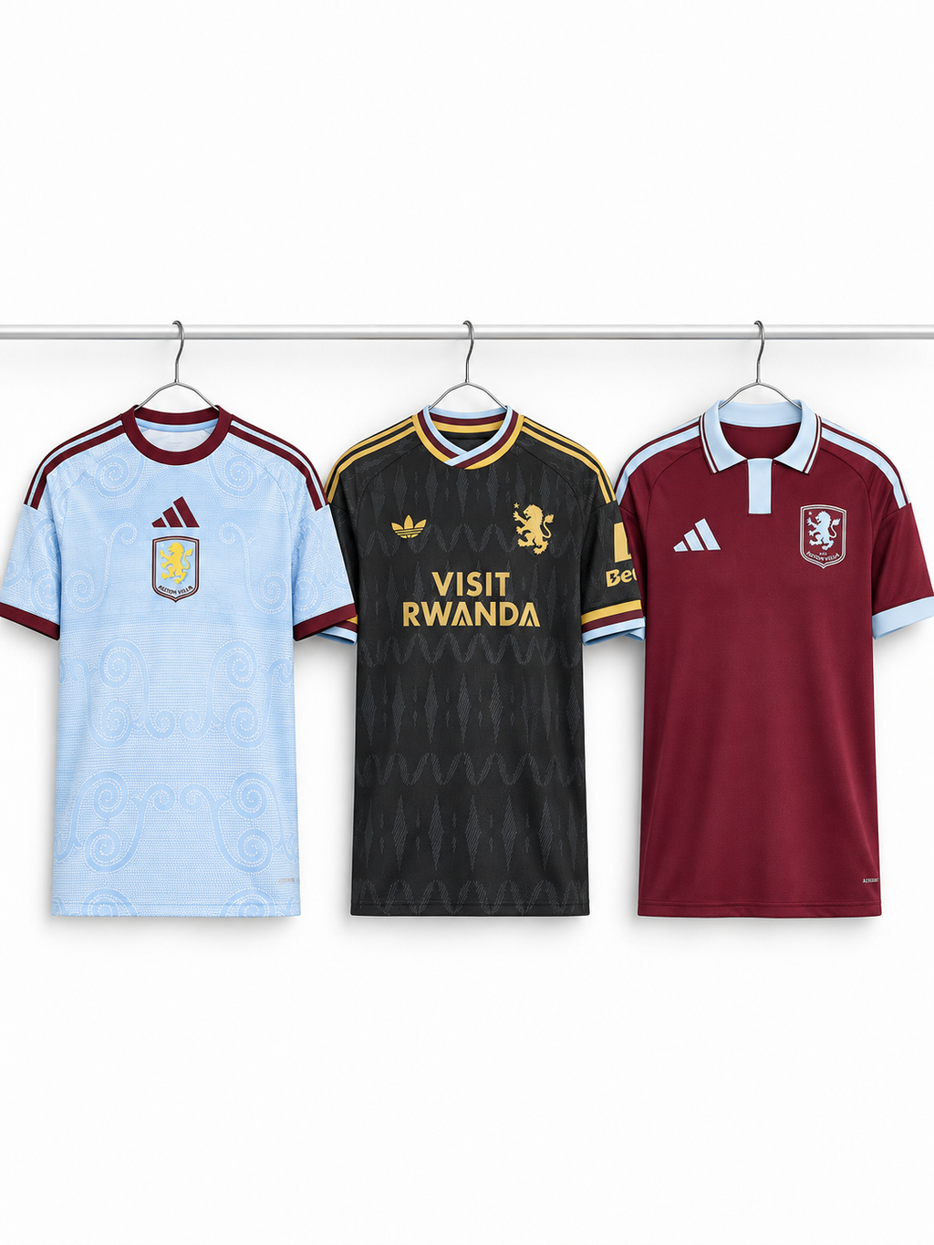 Aston Villa 2026/27 Complete Kit – Home, Away & Third Jersey Set